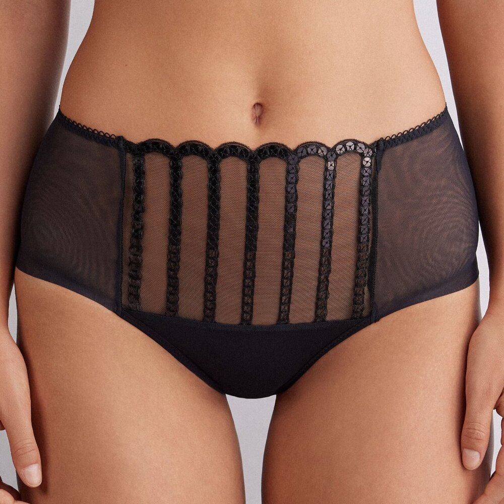 Intimissimi Hipster Panties Embroidered Sequins Size L